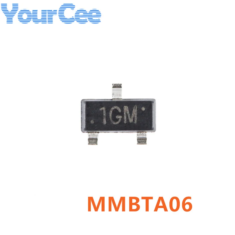 100pcs MMBTA92 MMBTA42 MMBT2222A MMBTA06 MMBTA05 MMBT5551 MMBT5401 MMBT4401 MMBT4403 MMBTH10 SOT-23 SMD Transistor Triode Chip