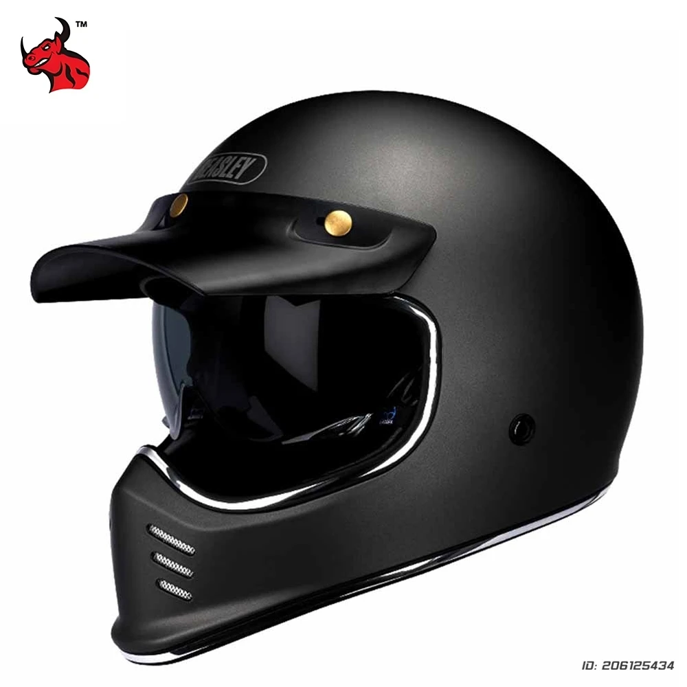 

Motorcycle Full Helmet Retro Full Face Motocross Street Moto Helmet ECE Certification Men And Women Four Seasons Safety Helmet