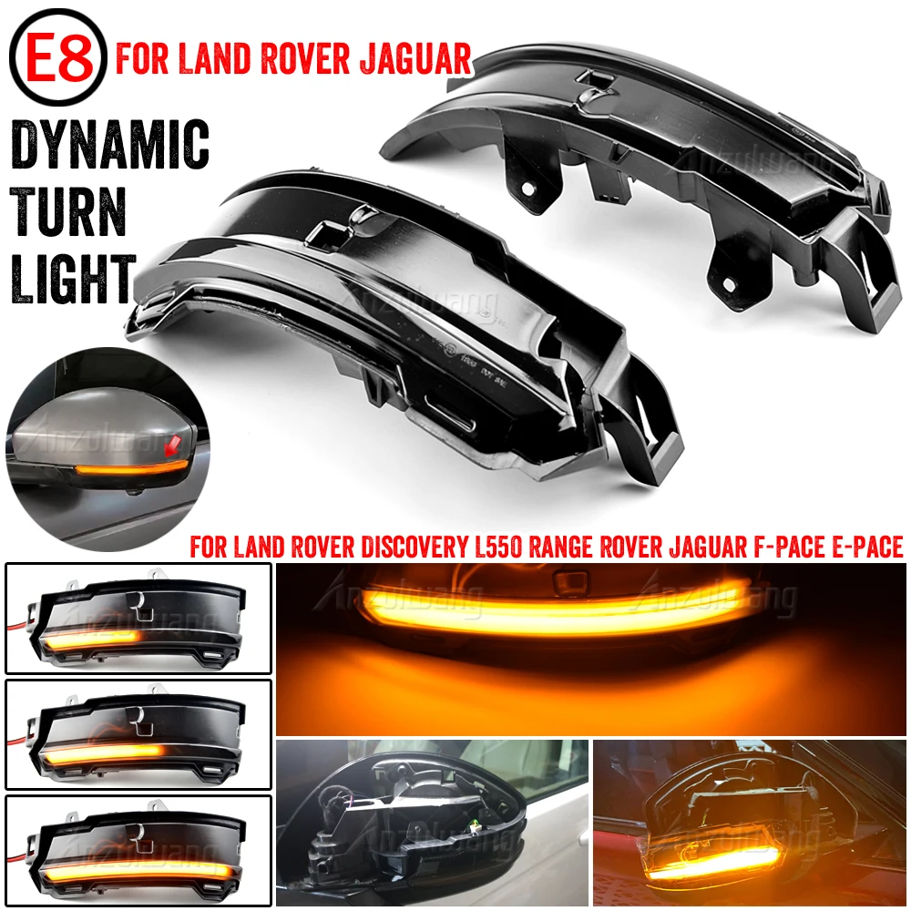 For Land Rover Discovery Sport Range Rover Evoque Velar For Jaguar F-Pace E-Pace LED Dynamic Turn Signal Light Mirror Indicator