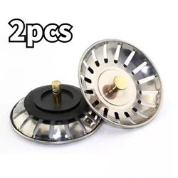Stainless Steel Kitchen Sink Filter Hole Bathtub Hair Catcher Stopper Bathroom Sewer Drain Strainer Basin Sink Waste Filter Plug