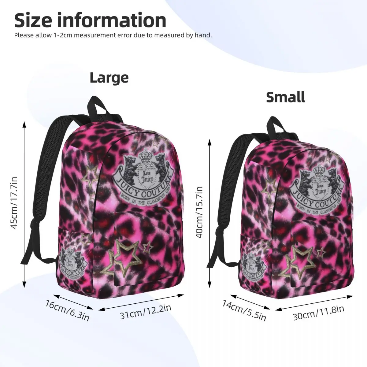 Juicy-Couture Backpack for Men Women Fashion Student Business Daypack College Shoulder Bag