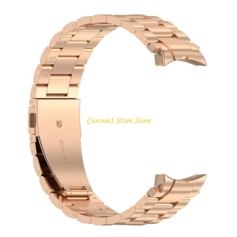 A3PC Antiscratch Three Beades Steel Watchstrap Belt for Watch 7/6/5/4 Smartwatch Bracelet Wristband Waterproof Quick Release