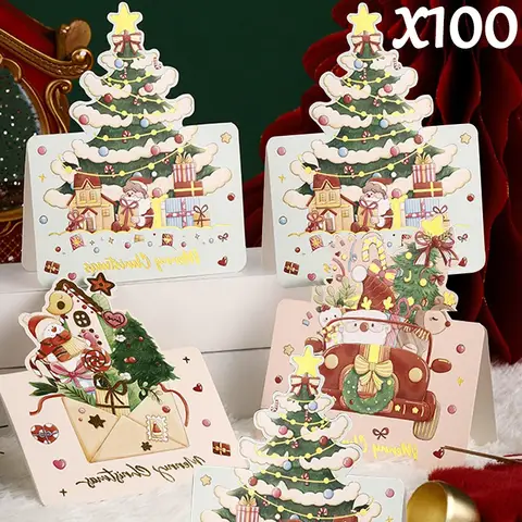 중소기업을 위한 50개 속눈썹 케어 카드 - 미용을 위한 살롱 프로모션 카드 및 클라이언트 케어 가이드(우아한 디자인) 9 100/1x 접이식 크리스마스 카드 인사말 초대장 종이 카드 브론징 선물 편지 홈 크리스마스 파티 봉투 장식 용품