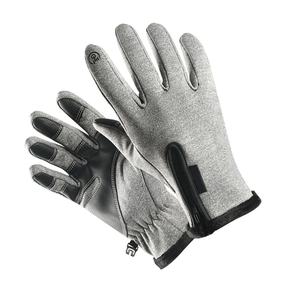 

Touching Screen Gloves Cycling Running Climbing Winter Outdoor Sports Men Women M Size Gray Windproof Breathable Sweat Absorbent