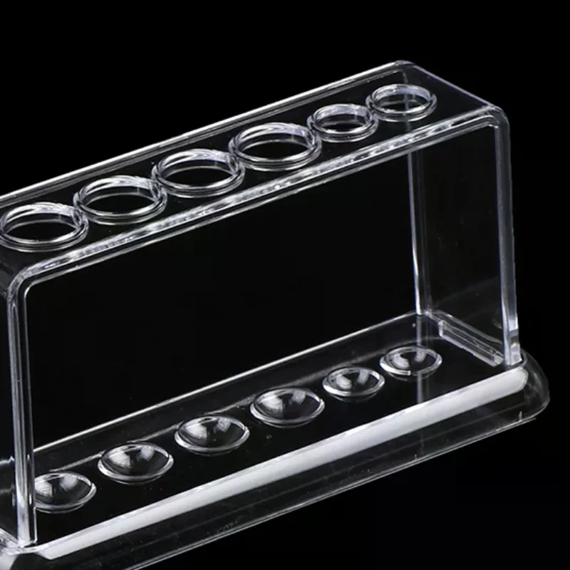NEW Plastic Clear Test Tube Rack 6 Holes Stand Lab Test Tube Stand Shelf