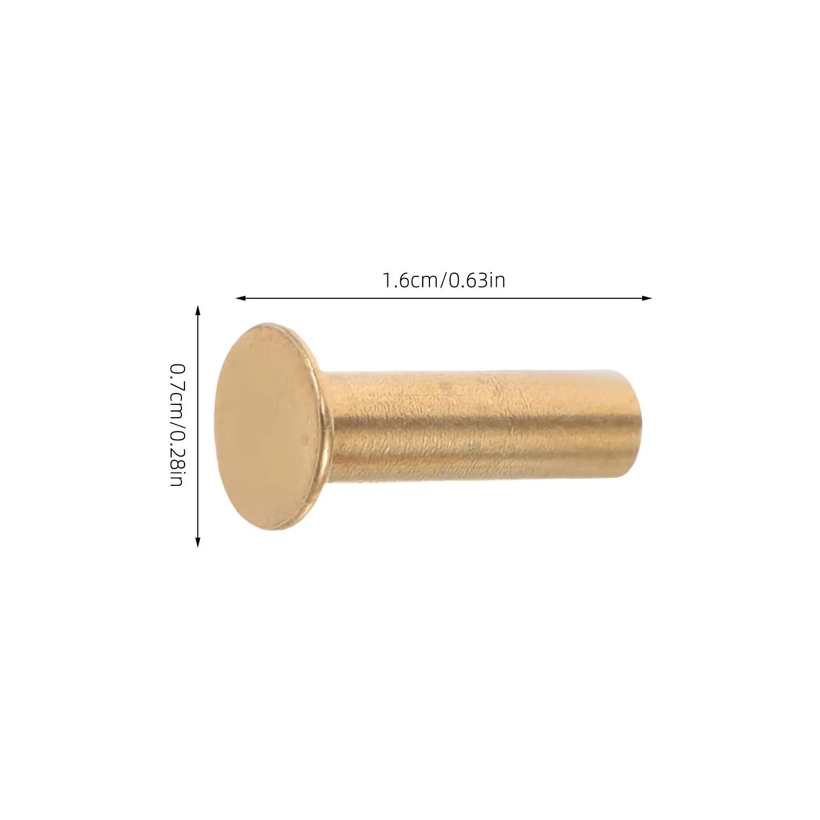 20Pairs Copper Knife Handle Pins 4mmx1.6cm Precision Interlocking Rivet Set for DIY Cutlery Hardware Tool Head Fasteners