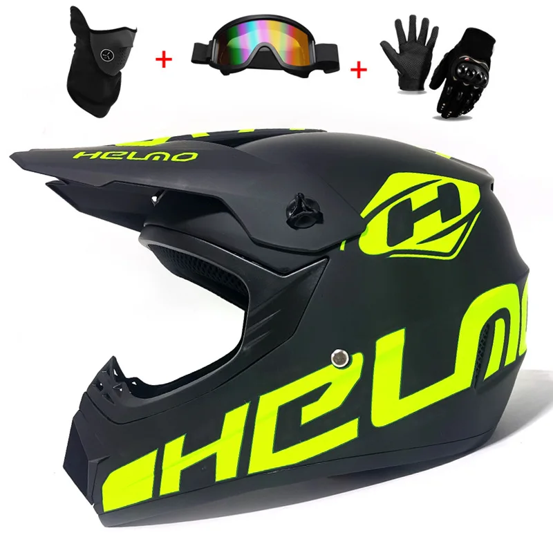 Motorcycle Youth Kids Child full Helmet Children Helmets Motocross Casco Moto Off-road Goggles Gloves Protective Cycling Casque image 6