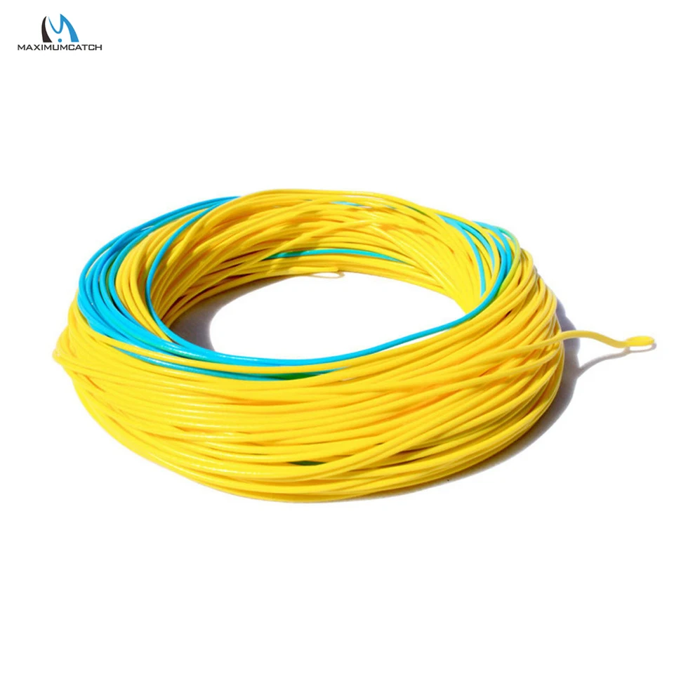 MAXIMUMCATCH Real Spey Fly Line 7-11WT 125FT Weight Forward Floating with Hi-Vis Dual-Tone Welded Loops Fly Fishing Line