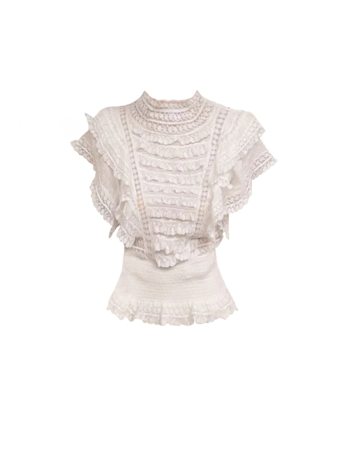 Retro Court Style Lace Shirt Women's Spring Summer Slim Fit Blouse with Floral  Elegant French Style Short Sleeve Top