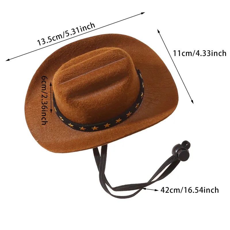Cowboy Hat Pet Dog Hat Star Pet Supplies Adjustable Dog Costume Top Hat Headwear Pet Hat Dogs Caps Pet Sun Hats For Cats