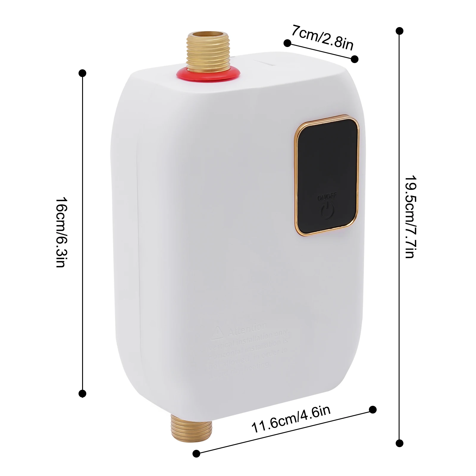 Sweetmile-Aquecedor de Água Sem Tanque 110V, 3000W, Aquecedor Elétrico de Água Quente Instantâneo com Display Digital LCD, Controle de Temperatura