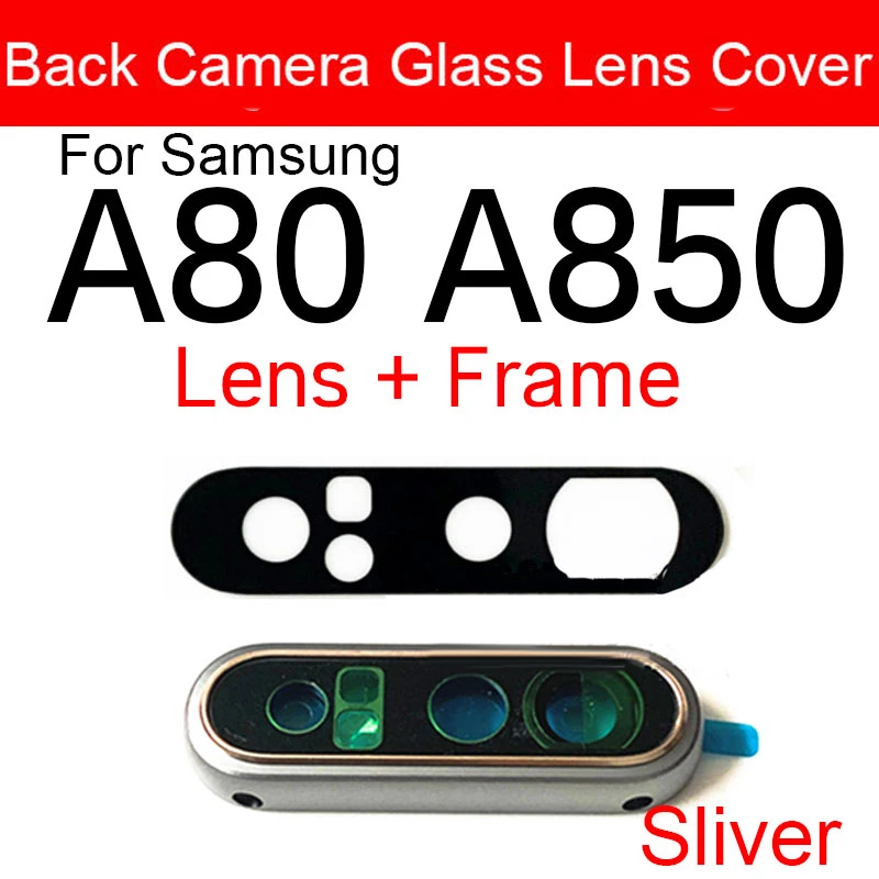 Rear Camera Glass Lens Cover Frame For Samsung Galaxy A80 A850 A805F Back Camera Glass Lens Ring Frame Replacement Parts