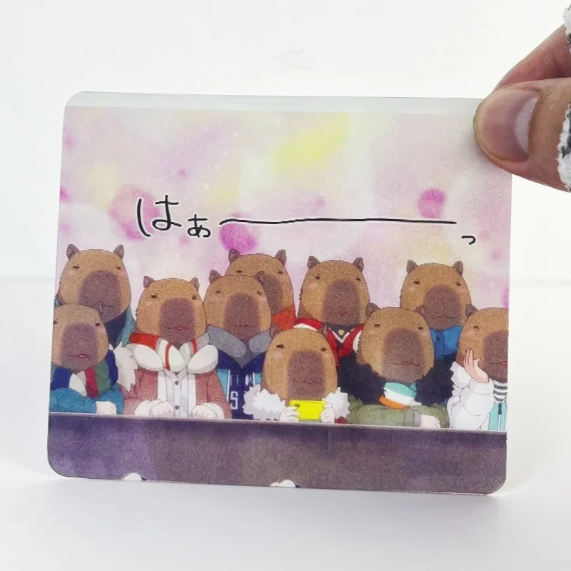 بطاقة عدسية ديناميكية متحولية لطيفة على شكل حيوان الحيوان من Laid-Back، مادة معرض الرسوم المتحركة، هدية عيد الميلاد وعيد الميلاد