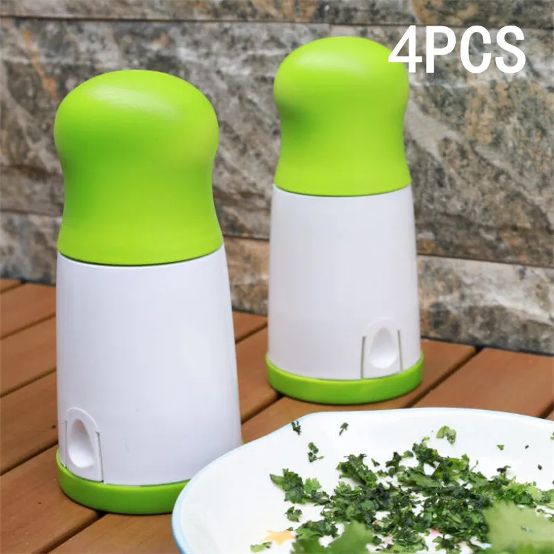 Molinillo Manual de hierbas, molino de especias, cortador de verduras, picadora de ciuenco, trituradora de Chile y Cilantro, utensilio de cocina, juego de 1/2/3/4 Uds.