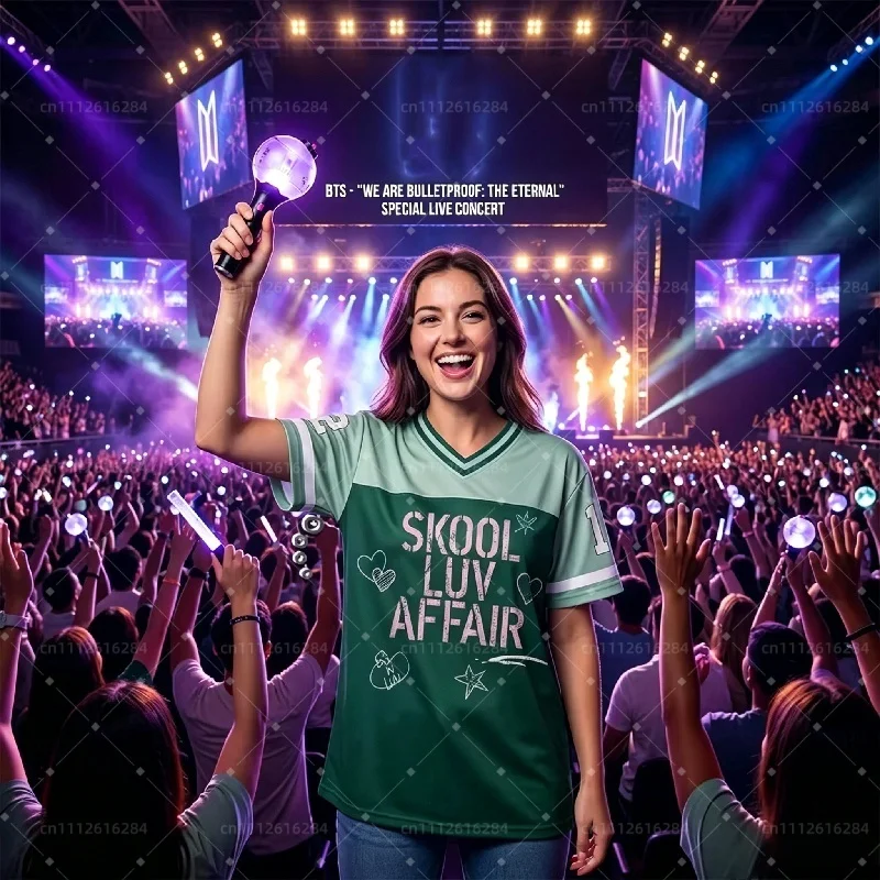 

Skool Luv Affair Football Jersey World Tour 2026 Comeback Merch Shirt Kpop Gift for Army Summer T-shirts Family Kids Tee Fashion