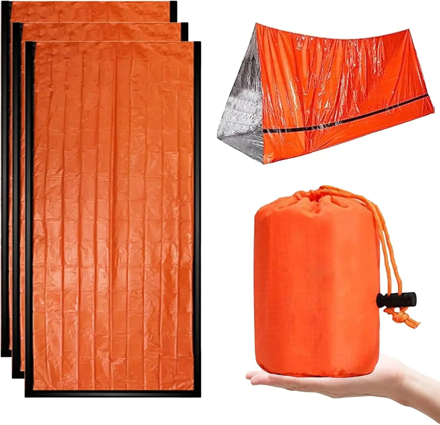 

Emergency Sleeping Bags - Portable Emergency Blankets for Outdoor Survival, Camping