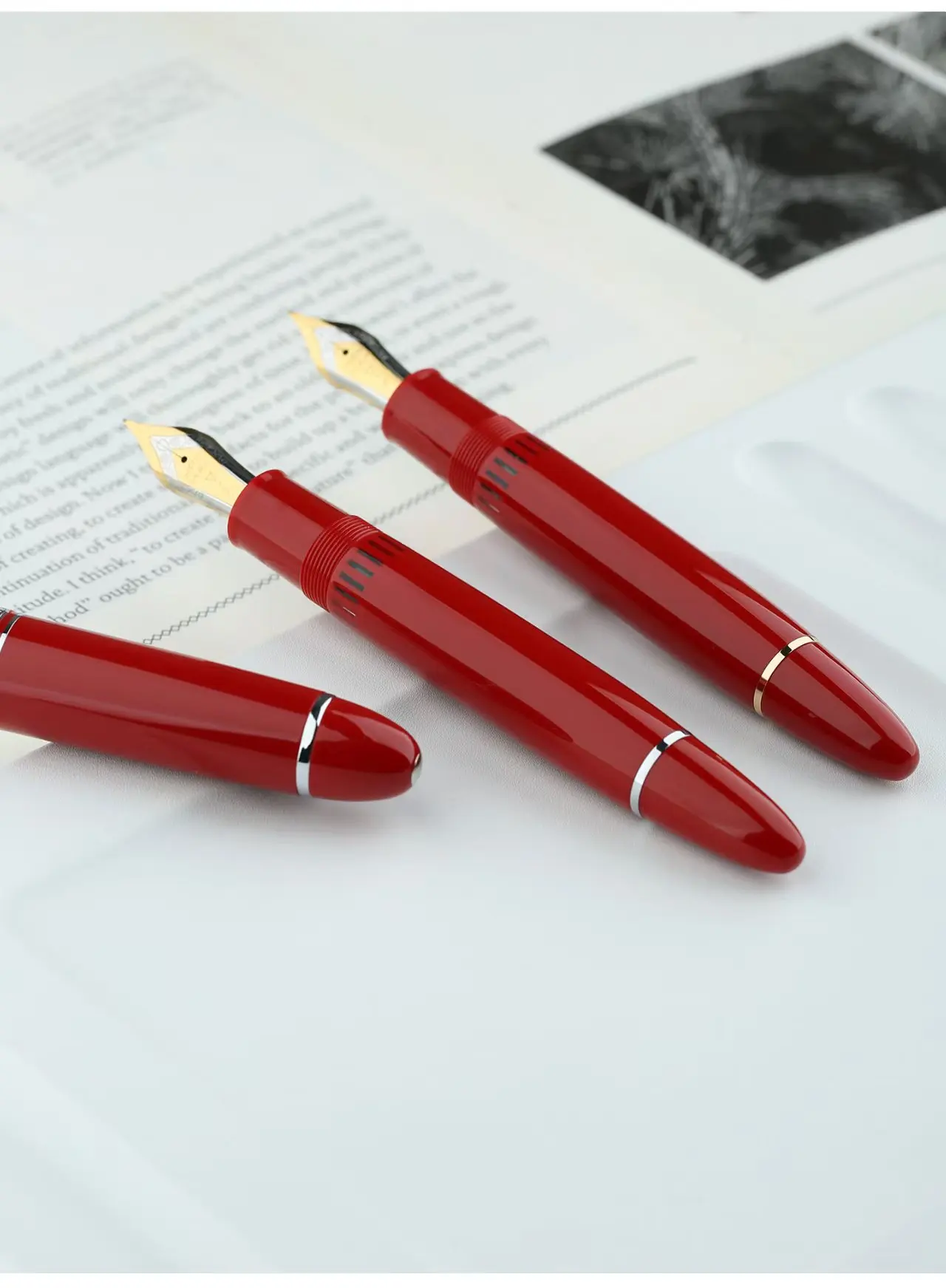 P141  MAJOHN Final Craftsman Pen Metal Copper Piston Ink Absorption 8  40 Sun Tip, Dual Color Pen Tip Lightweight Resin Pen Body