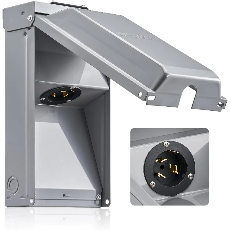 

Коробка для подключения генератора на 50 ампер, NEMA SS2-50P, для 3-контактного кабеля генератора, 120/240В, 12000Вт, всепогодная