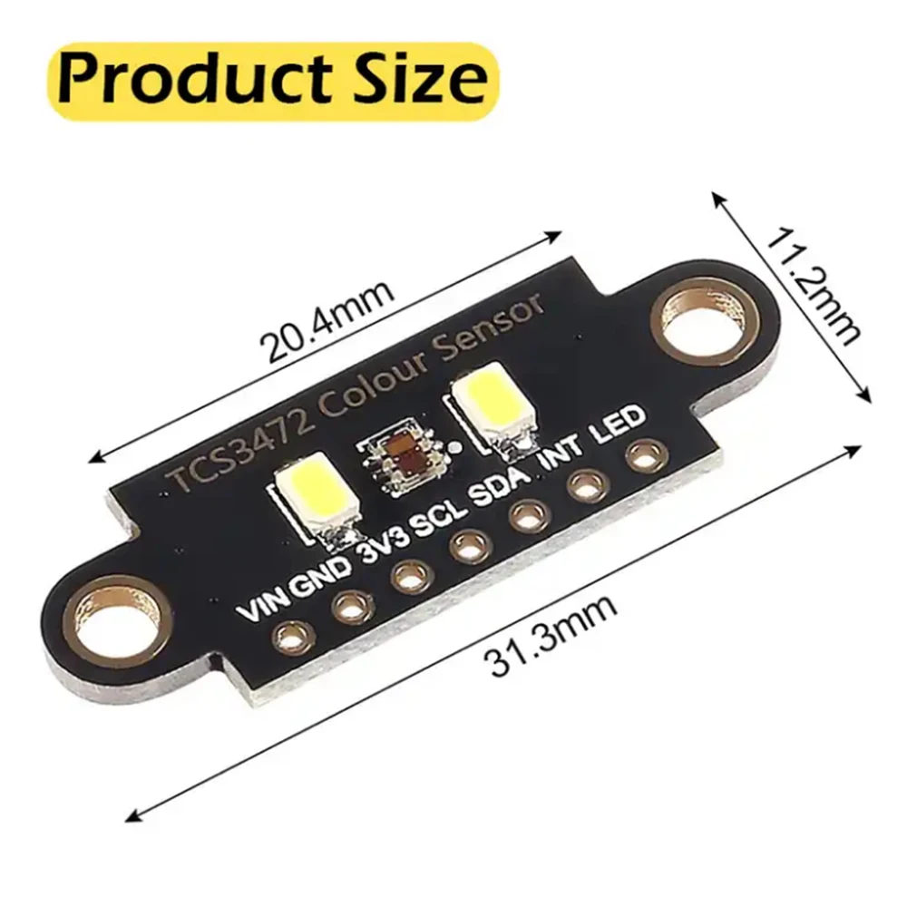 TCS3472 Color Sensor Recognition Module RGB IIC Color Light Sensor Development Board with IR Filter for Arduino STM32 30