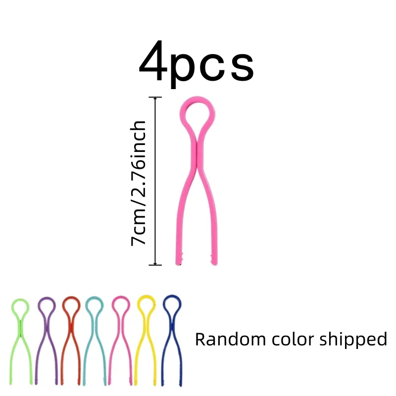 4 pcs Bobbin Thread Clips, Random Color Assortment, suitable for Sewing Machine Bobbins, Compact Lightweight
