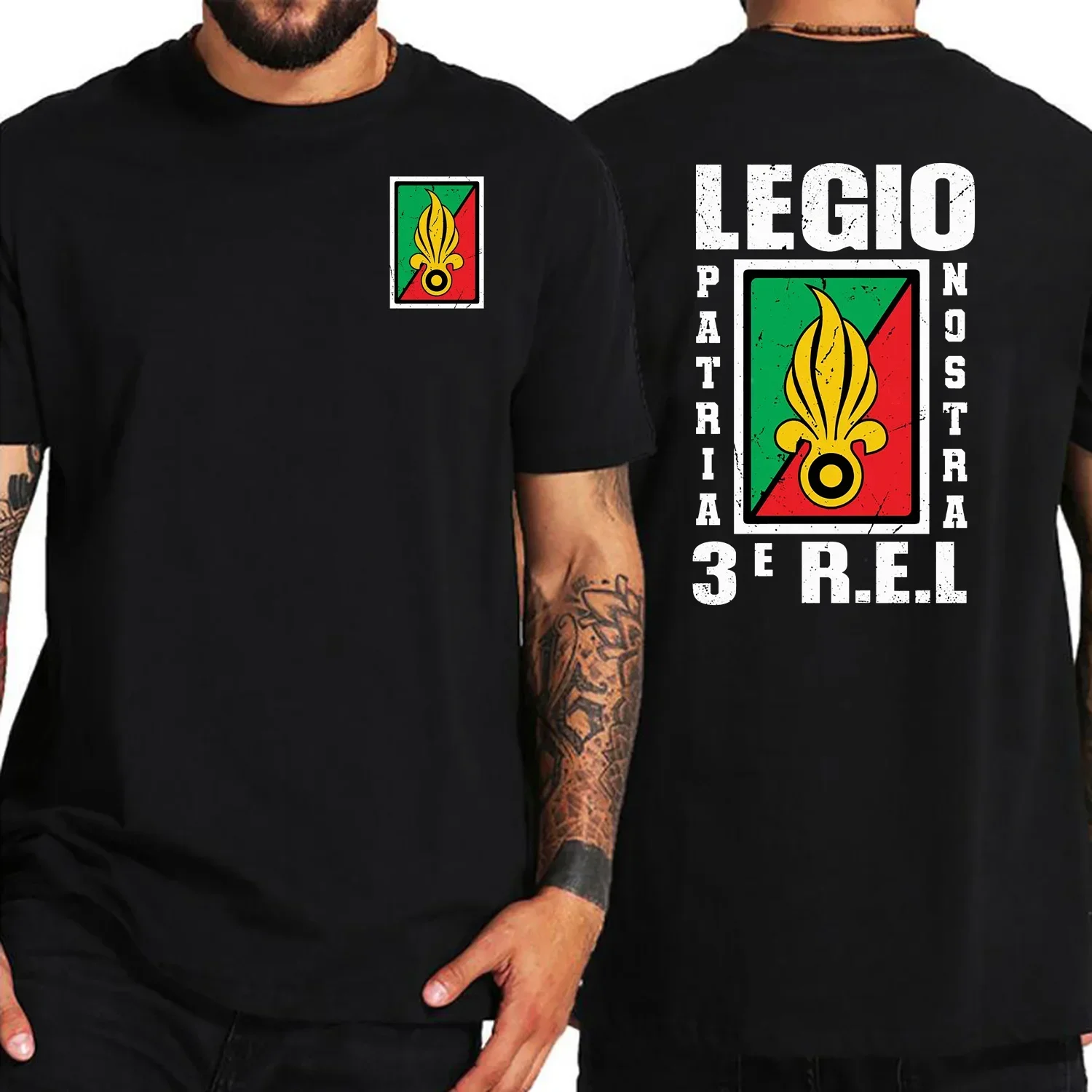 Vintage Distressed French Foreign Legion T Shirt Men Retro France Légion étrangère Logo T-Shirt Summer Fashion Leisure Tee Shirt