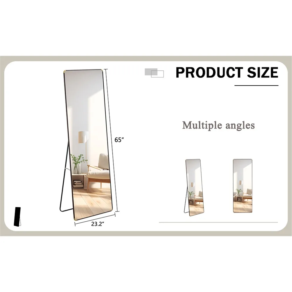 Floor Standing Full-length Mirror. Wall Mirror, Bathroom Makeup Mirror, Bedroom Foyer, Clothing Store, Bathroom Mirror