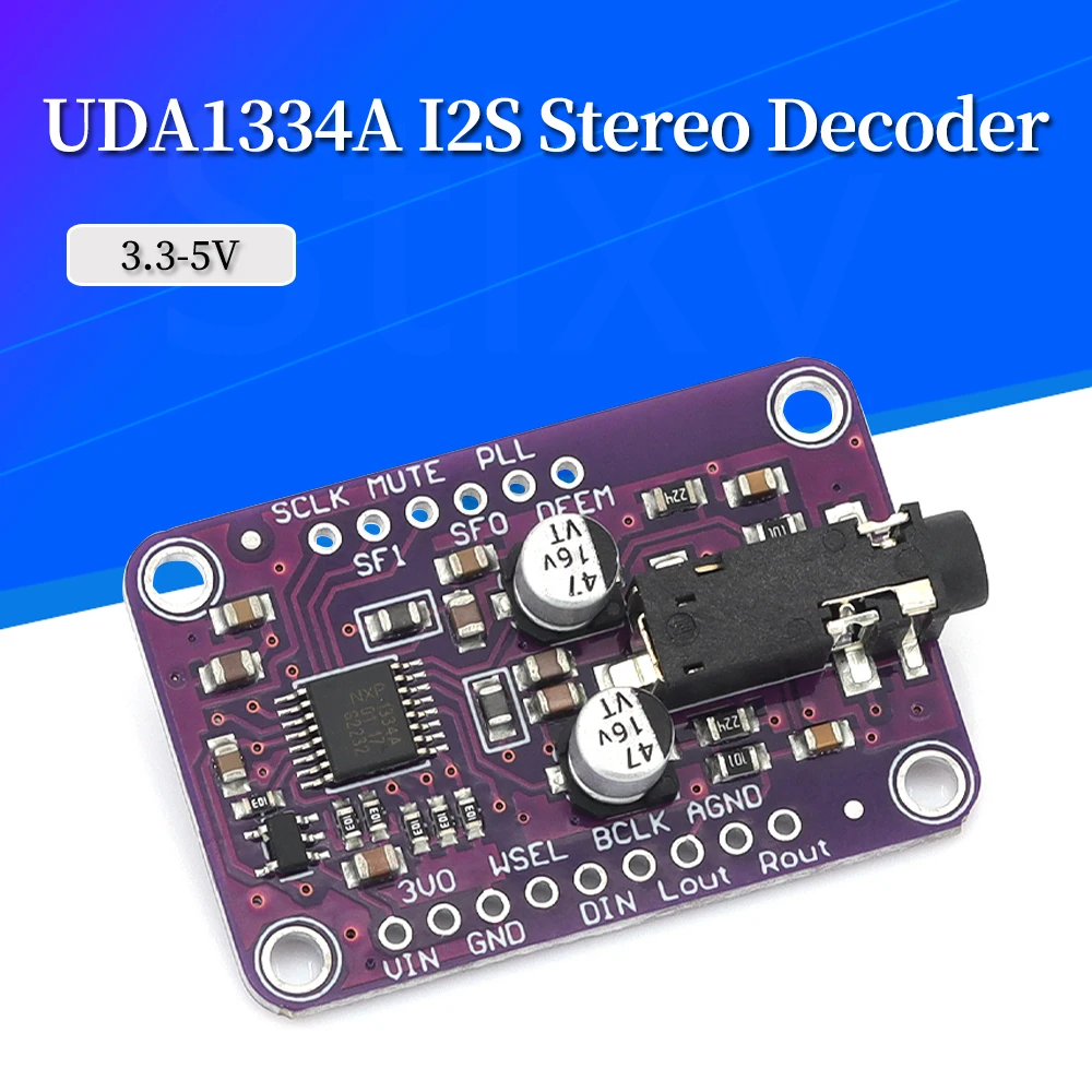 DAC Module CJMCU-1334 UDA1334A I2S DAC Audio Stereo Decoder Module Board For Arduino 3.3V - 5V