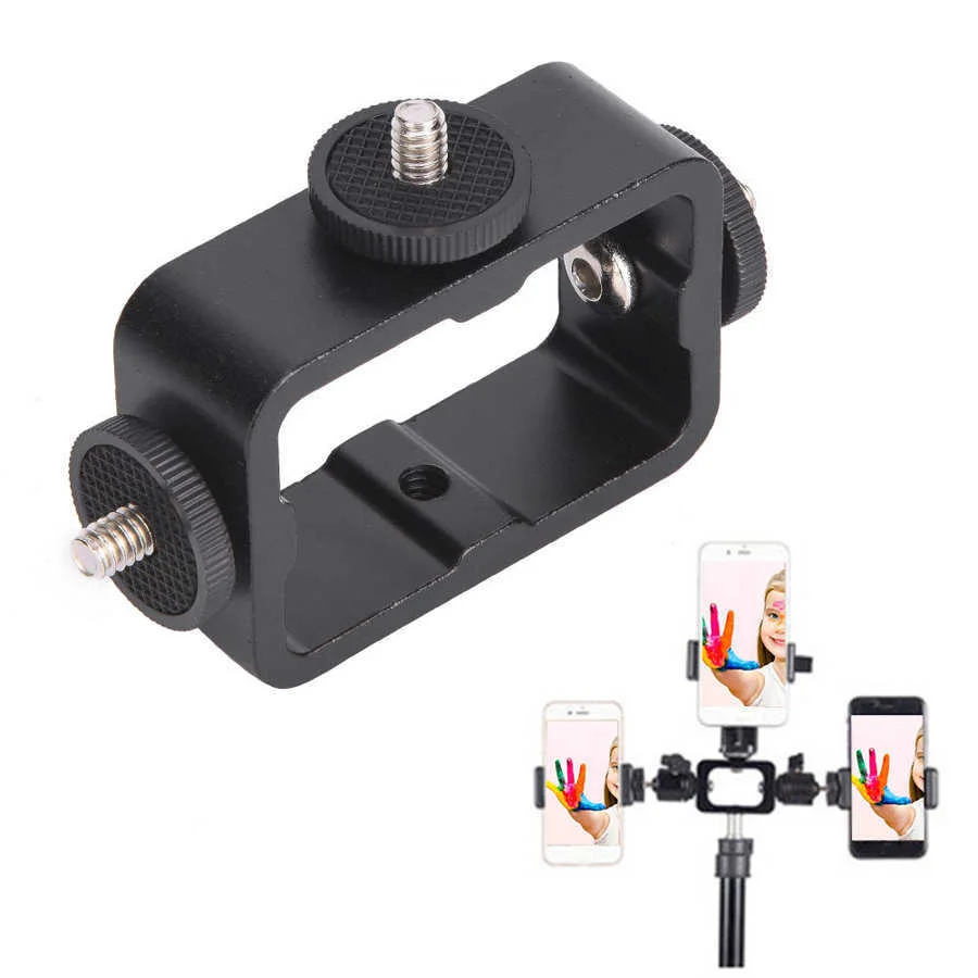 3 in 1 Holder Head Mount Flash Bracket Adapter phone Bracket Light Stand Holder For Gopro Live Broadcast Selfie Camera