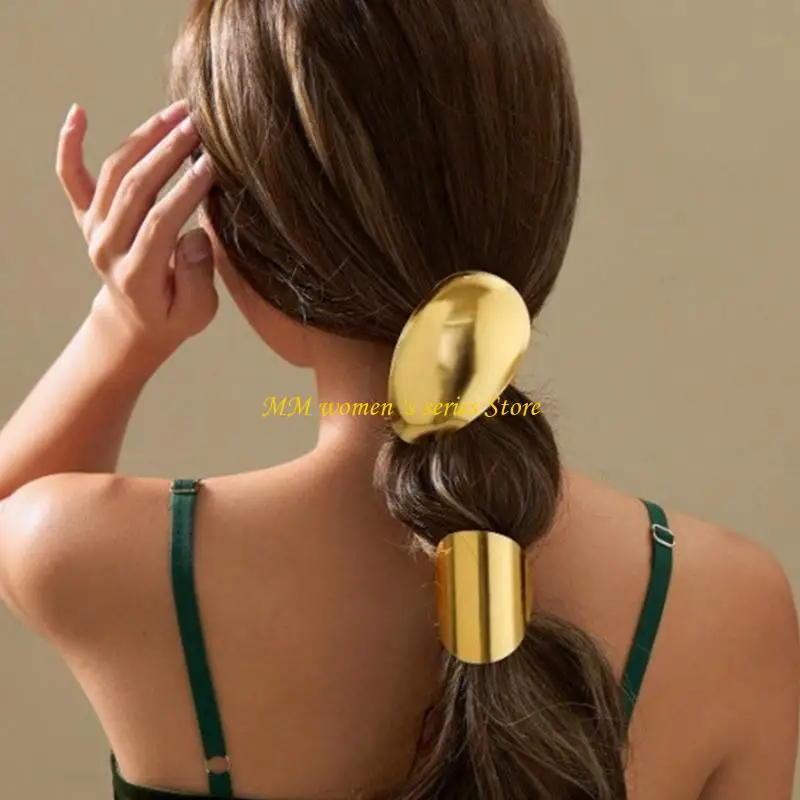 

Q39C Модный металлический овальный галстук элегантный аксессуары для женщин для женщин