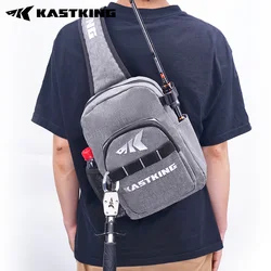 KastKing Bait Boss Fishing Sling Tackle Bag, Angelschulterrucksack mit Rutenhalter, Cross Body Sling Bag