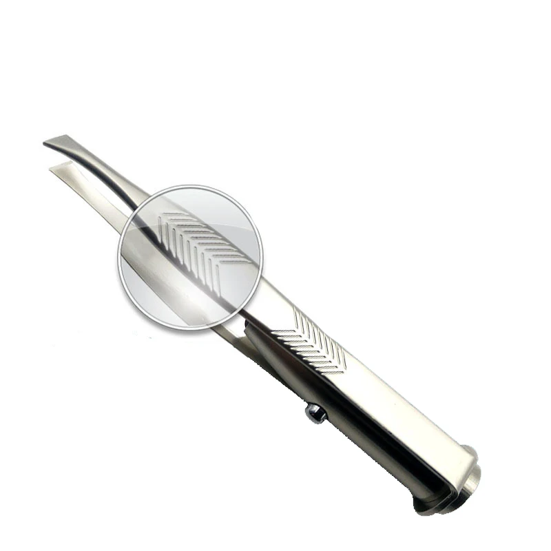 1pc Portable Stainless Steel Smart Design Eyebrow Hair Remove Tweezer with LED Light Makeup Tool