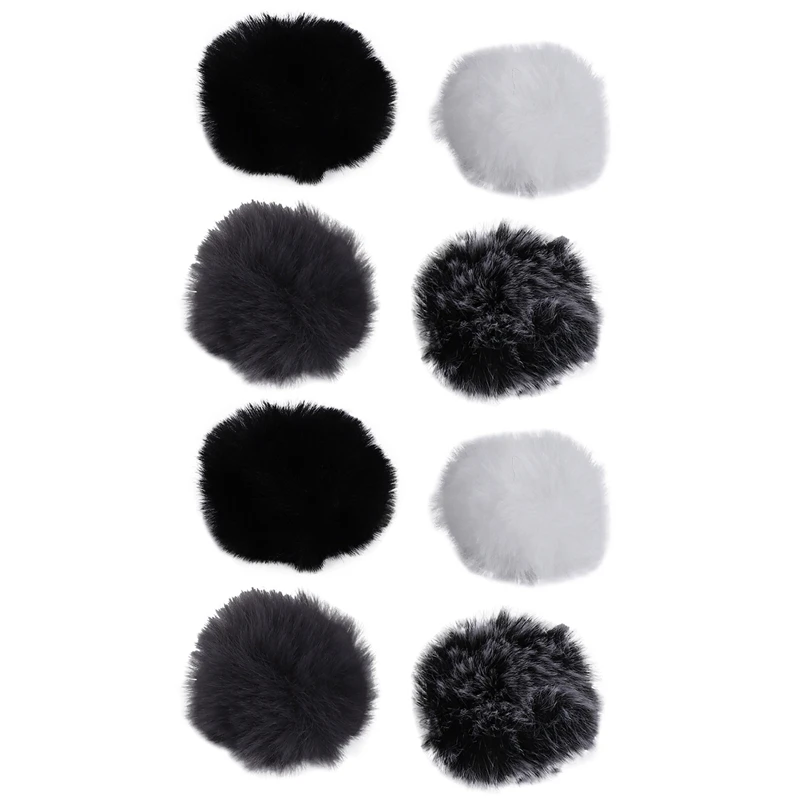 

8PCS Universal Lavalier Microphone Furry Windscreen Fur Windshield Wind Muff For Sony Rode Boya Lapel Lavalier Mic 5Mm