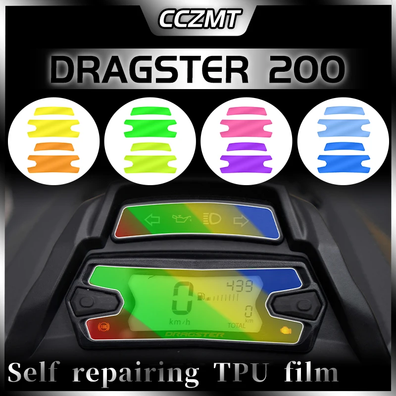 For ITALJET Dragster 200 instrument sticker Headlamp film Waterproof rearview mirror Transparent car sticker Tail lamp