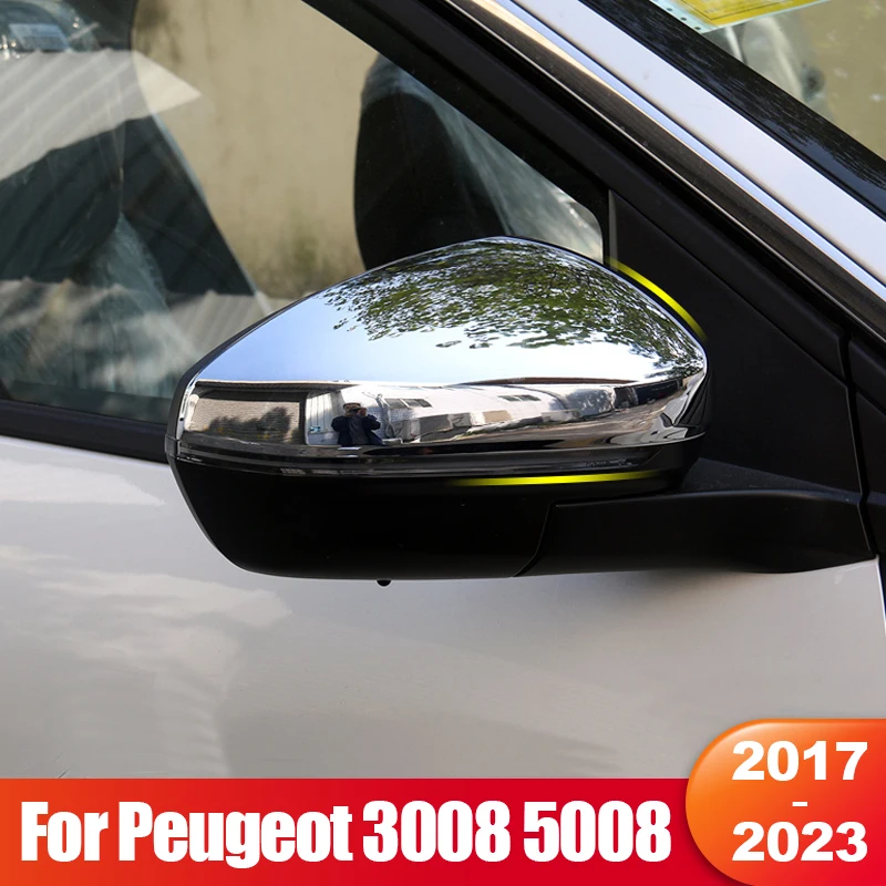 

For Peugeot 3008 5008 GT 2017 2018 2019 2020 2021 2022 2023 3008GT 5008GT Car Rearview Mirror Side Trim Cover Shell Accessories