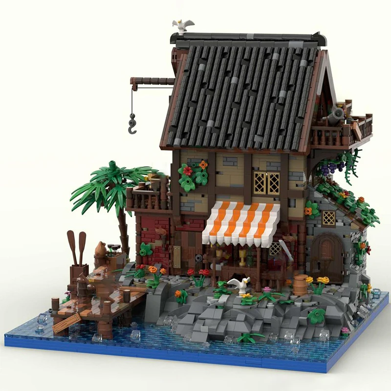 5650pcs MOC Pirate Van Dyke's Island Compact Version Pirates Model Building Blocks Construction Toy Christmas Gift 3D DIY Art