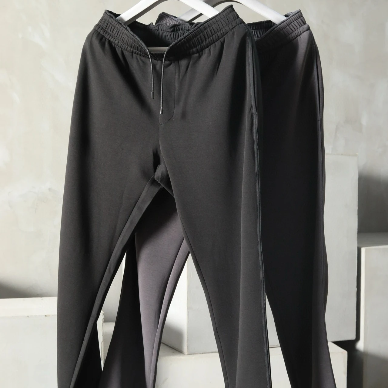 

BC Italian minimalist casual versatile solid color drawstring embroidered men's casual pants