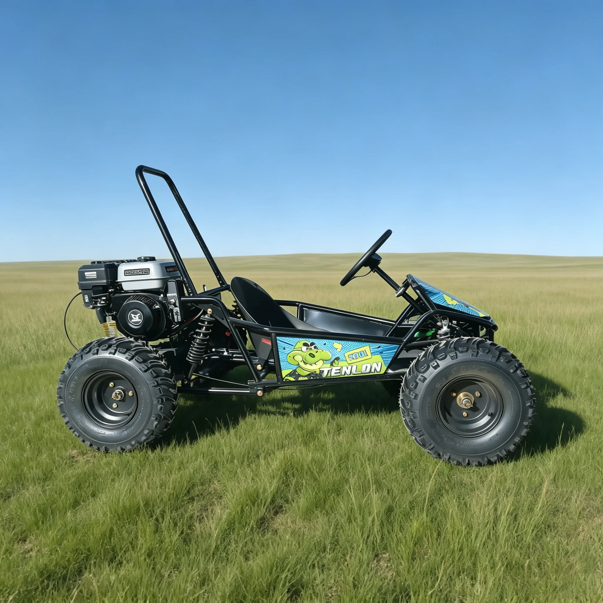 Gas 4-Wheel Off-road Go Kart Chain Drive Disc Brake 4 Stroke 212cc Engine Adult Outdoor Racing Beach All-Terrain Drift Kart
