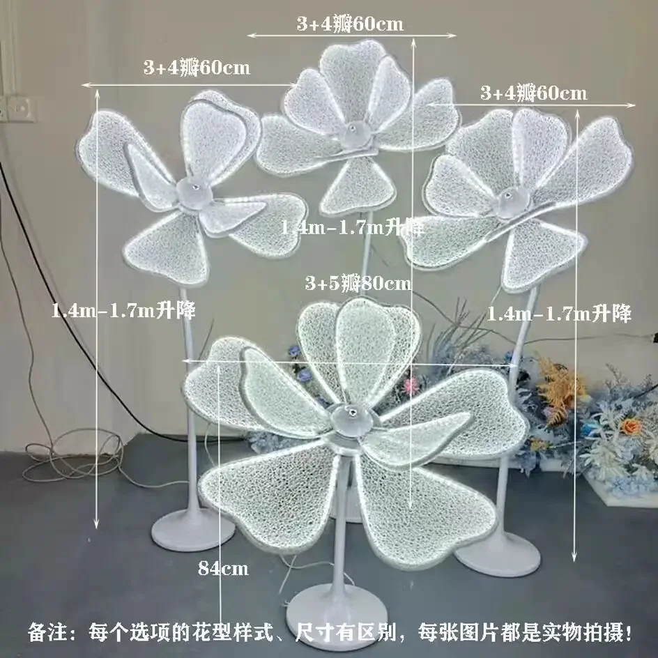 Wedding Decoration Luminous Flower Lamp LED White Lace flower decor Wedding Road Lead Birthday Party Event Stage Decorations