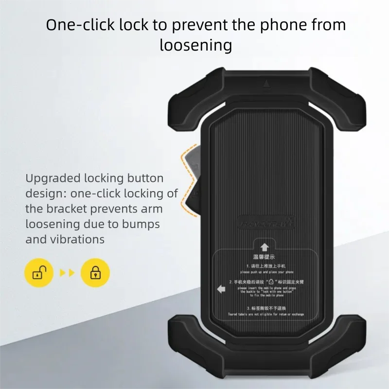Bike Phone Holder One Click Lock Handlebar Mount Bracket for MTB Road Bike Cycling Navigation Universal Shockproof Cell Phone