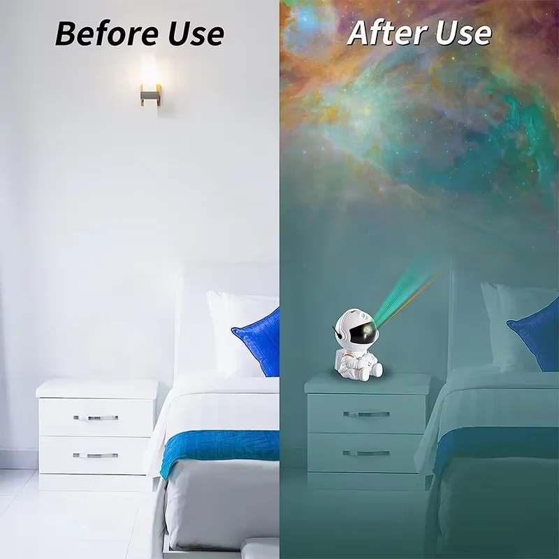 Astronaut Starry Sky Projection Light Full of Stars Ambient Light Spaceman Laser Nebula Water Ripple Bedroom Projection Light