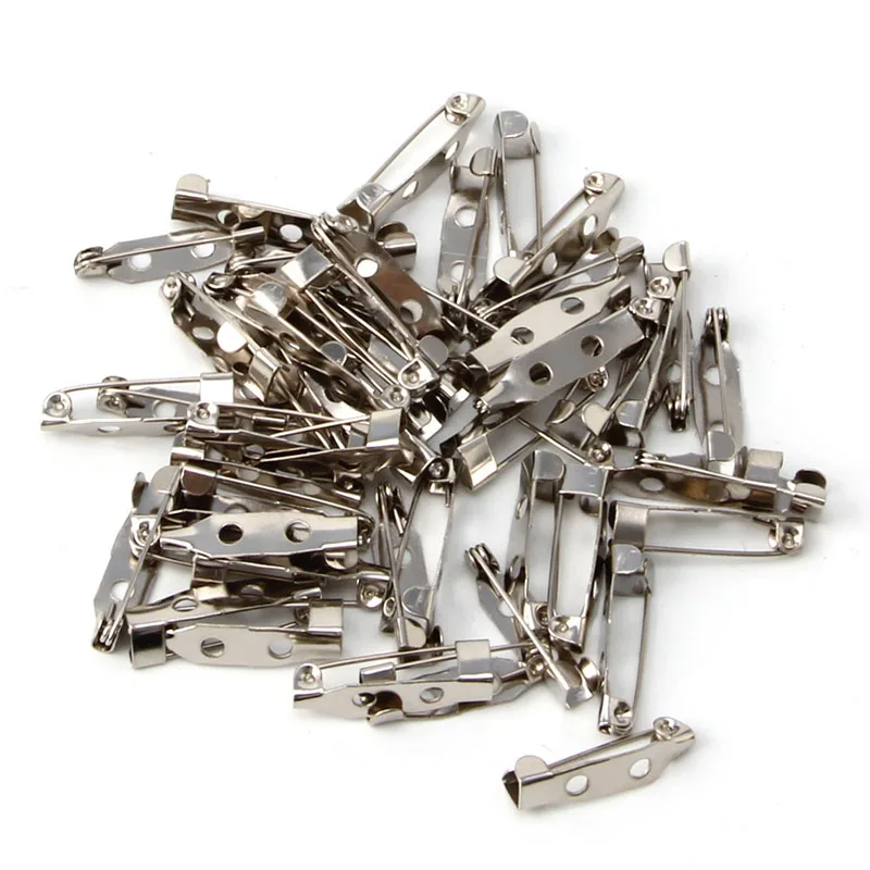 Q0KE 50PCS Brooch Clip Base Pins Accessories Jewelry Decorative Ally 15 To 40mm