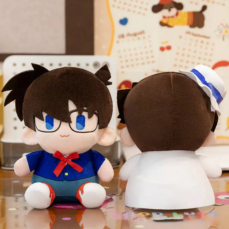 Caja cerrada de Detective Conan, juguetes de peluche de Anime, lindo Ran Mouri Plushie Kaito Kid Ai Haibara Shuichi Akai, muñeca para regalo de cumpleaños