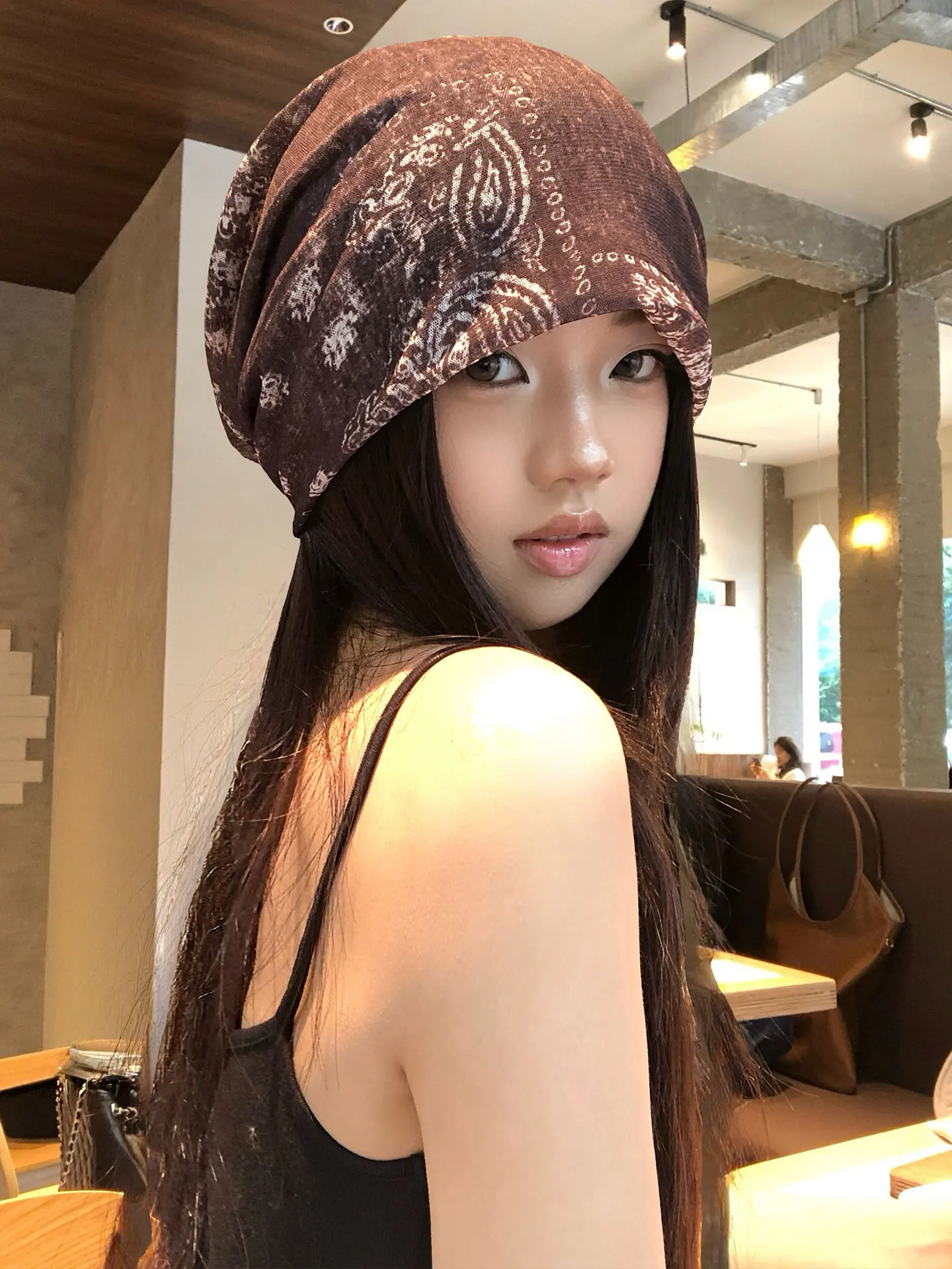 Retro Tie Dye Bucket Hat Women Summer Thin Breathable Unique Design Wrapped Head Fashion Face Slimming Overhead Hat