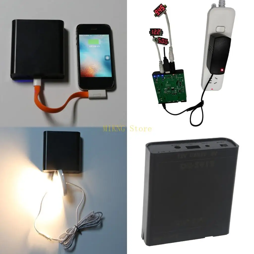 12V 9V Output DIY 18650 Battery Box for Router LED Strip CCTV Camera best sale