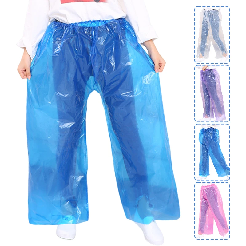 4 Pcs Disposable Split Rain Pants Thicken Waterproof Tourism Raincoat Outdoor Travel Cycling Camping Hiking Raincoat