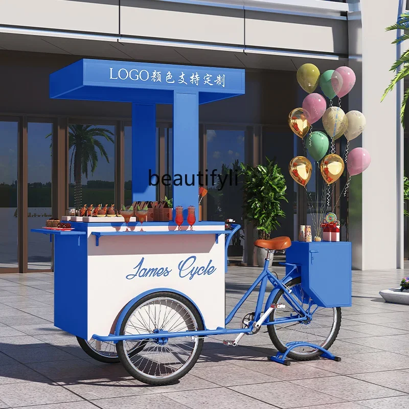 lxReverse Ride Dreirad Stall Einkaufszentrum Promotion Nachtmarkt Stall Auto Aktivität Display Kaffeewagen