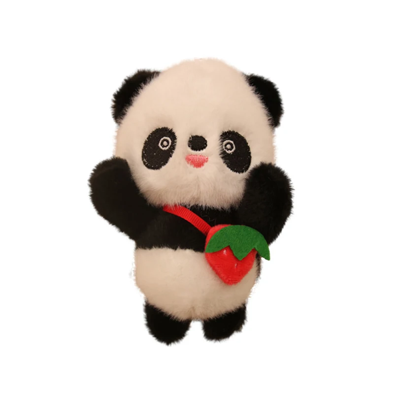 Llaveros de Panda de frutas, bolso de Panda, colgante, muñecas, mochila, colgantes, juguetes, decoraciones para muñecas