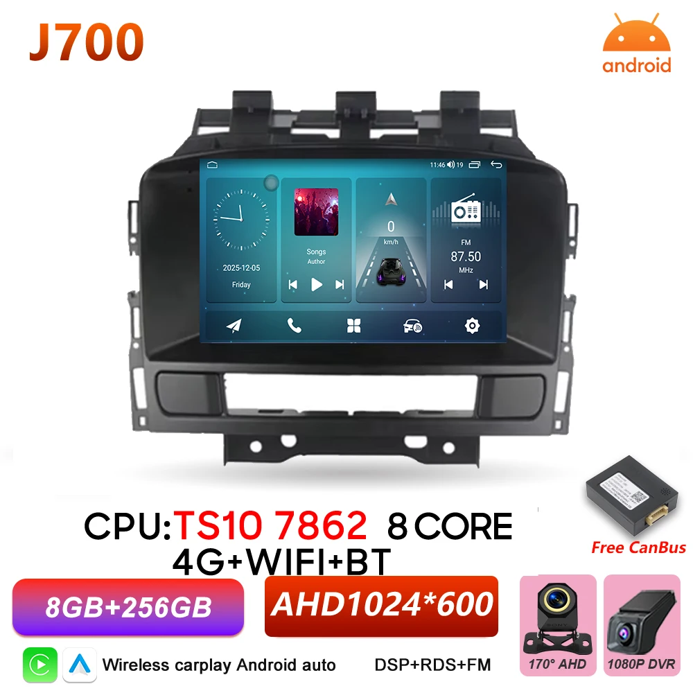 Android 16 Auto autoradio voor Opel Astra J Buick Excelle GT XT 2010 2011 2012 2013 2014 Draadloze Carplay Video Multimedia Speler