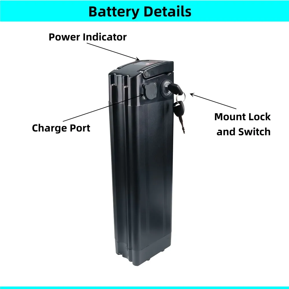 Silver Fish Ebike battery 48V 8.8Ah 10Ah 10.4Ah 36V 10Ah 12Ah 13Ah 15Ah for G-Hybrid G Hybrid City Bike Folding Bike Battery