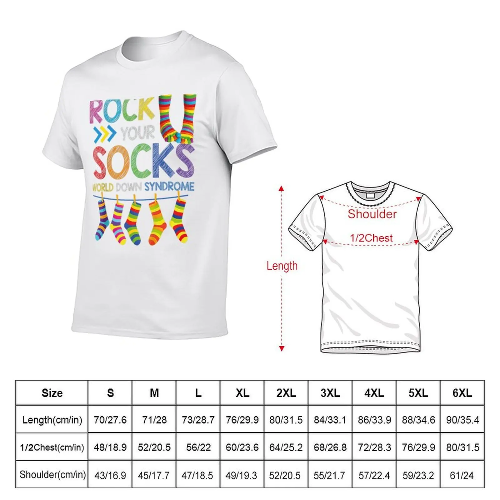 World Down Syndrome Day T Shirt Rock Your Socks Awareness T-Shirt Odor Resistant Short Sleeve Top
